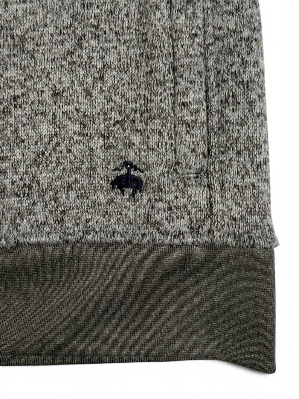 Brooks Brothers Red Fleece Marled Gray Sweater Fleece Full Zip Vest Men’s XL - Picture 2 of 9